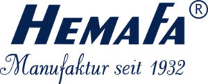 Hemafa Schriftzug Blau